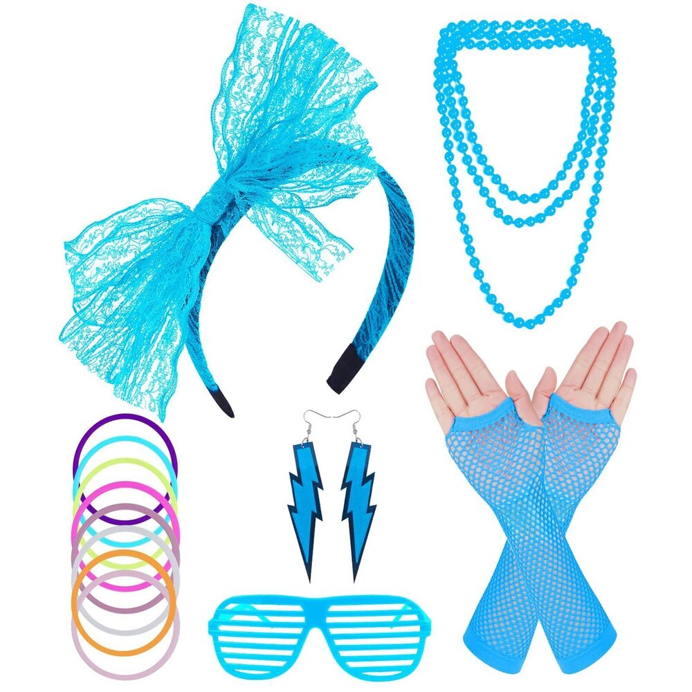 8174 80s Costumes For Women, Women's Neon Accessoriess Fancy